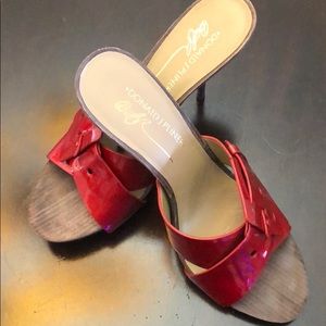 Donald J. Pliner Red Patent Mules